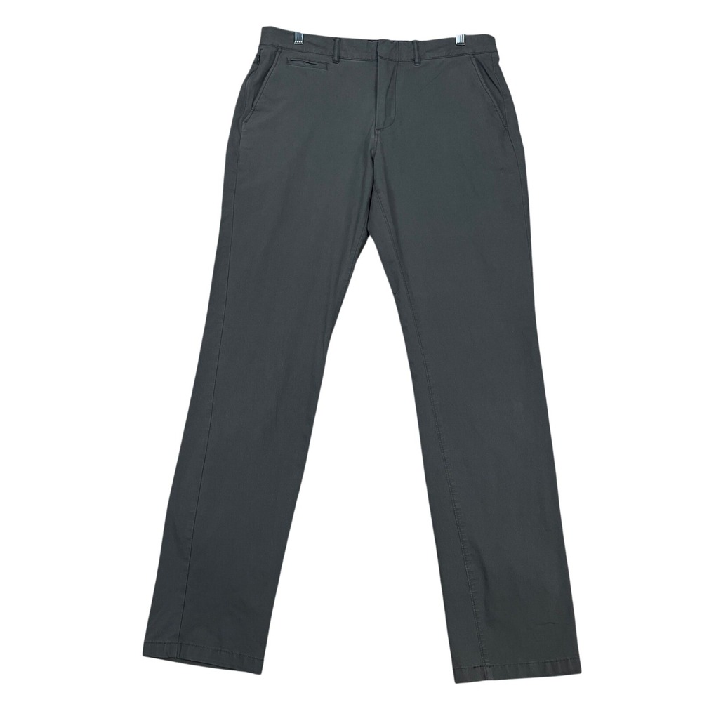 J.Crew Tech Pant Men 32x34 Gray Slim Fit Lightweight Casual Chino Trousers Stain